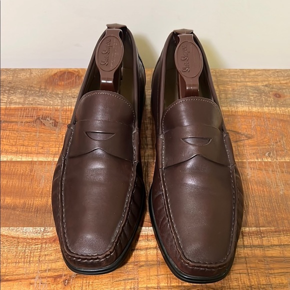 Ecco Brown Leather Slip-On Loafers, Men’s 43 (9.5-10) Extra Width - Picture 2 of 9
